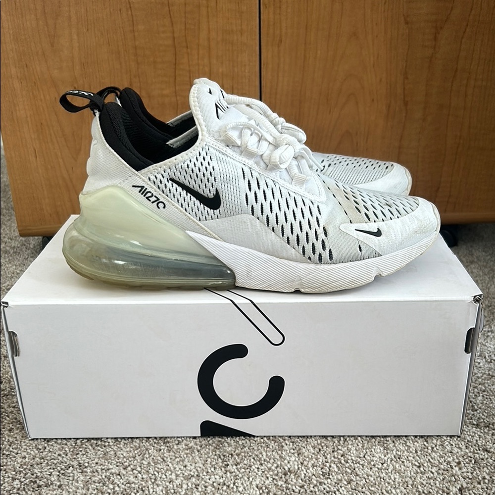 Nike Air Max 270 White and Black Sneakers